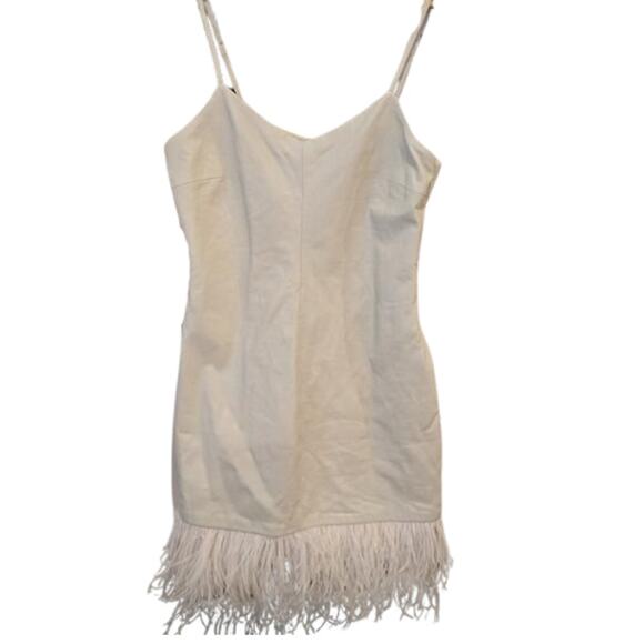 LAMARQUE Abella Leather Dress in Bone NWT Size Small - Picture 6 of 6